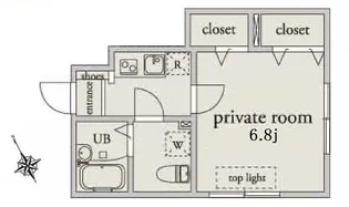 アーベインテラス駒込II【1階】の間取り