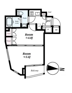東京都新宿区北新宿3【マンション】の間取り