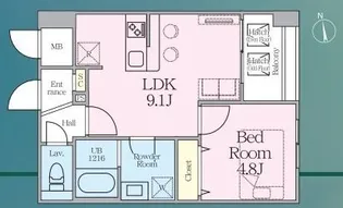 東京都台東区台東1【マンション】の間取り
