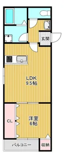 ウイング萱島本町【1階】の間取り