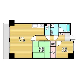 2LDKの間取り画像