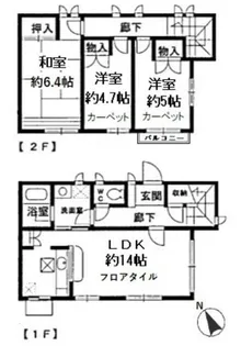 東京都杉並区久我山3【一戸建】の間取り