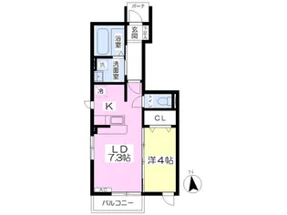 アムール【1階】の間取り