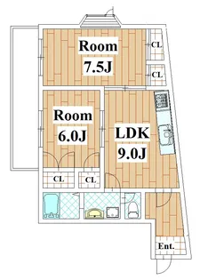 F1マンション【6階】の間取り