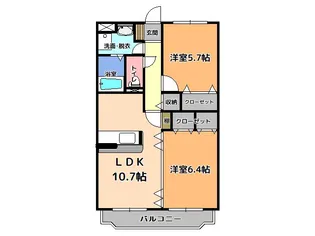グリーンステージII【1階】の間取り