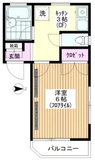 1Kの間取り画像