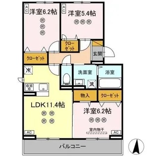 サリサ.j【2階】の間取り