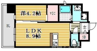 ラファセグランビア博多【6階】の間取り