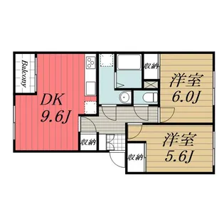 千葉県八街市富山【アパート】の間取り