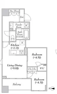 東京都墨田区緑3【マンション】の間取り