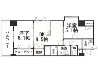 アヴィニールグランデ金田【3階】の間取り