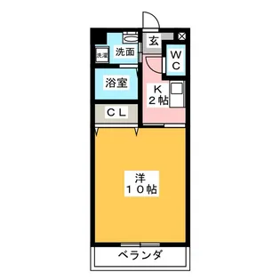 メゾンベルフルール【1階】の間取り