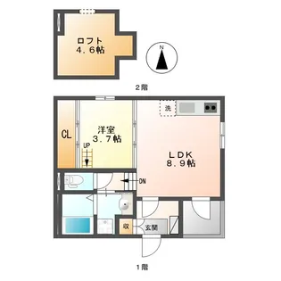 HS津金【2階】の間取り