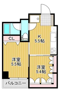 ソサエティ荏原中延【5階】の間取り
