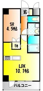 岡山県岡山市北区東古松4【マンション】の間取り