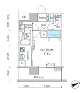 パークフラッツ芝浦【3階】の間取り