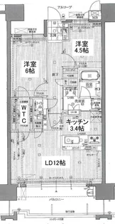 クレアホームズ歩行町 ザ・レジデンス【3階】の間取り