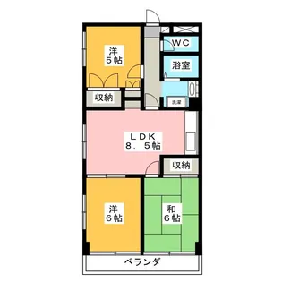 クレボナール三田【3階】の間取り