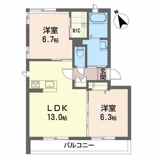 シャーメゾン スマイル【2階】の間取り