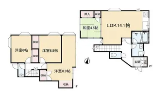 神奈川県横浜市南区六ツ川4【一戸建】の間取り