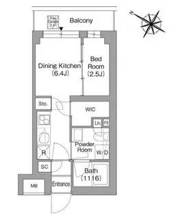 東京都品川区荏原2【マンション】の間取り