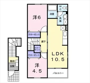 プラムフィールドD【2階】の間取り
