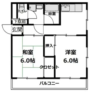 笹木コーポ【3階】の間取り