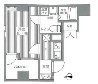 レジュールアッシュ谷町【9階】の間取り