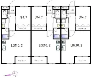 パラシオ西荻【2階】の間取り