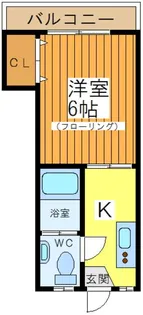 ハイツ山梨【2階】の間取り