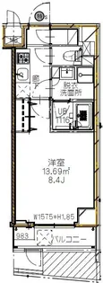 S-RESIDENCE新宿イースト【5階】の間取り