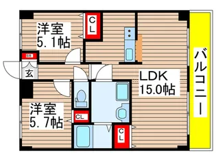 エステート習志野1号棟【2階】の間取り
