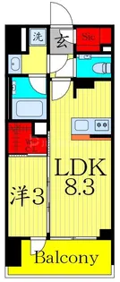 プレシスヴィアラ南与野【2階】の間取り