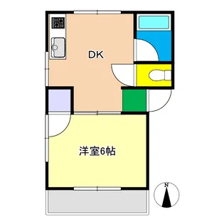 ハウス六本木【1階】の間取り