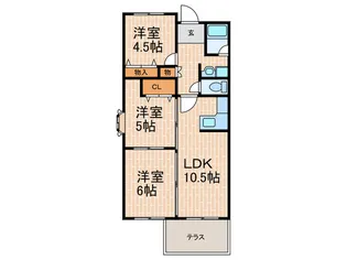 カーサ香枦園【1階】の間取り