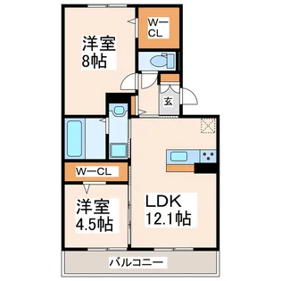 Forest Garden河尻【3階】の間取り