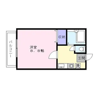 リベルテ赤田【1階】の間取り