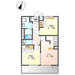 メルヴェール【1階】の間取り