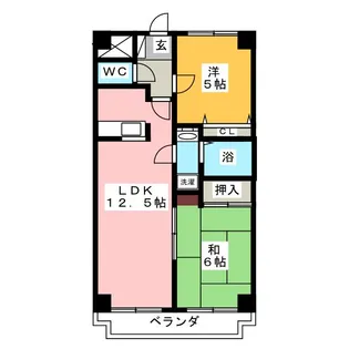 グリーンウッド【2階】の間取り