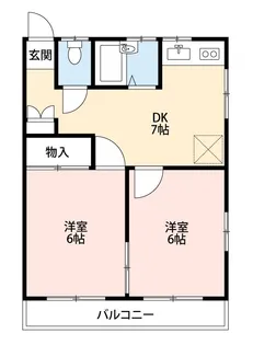 イースト・ツゥー【1階】の間取り