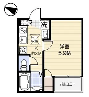 ジェンティーレ三軒茶屋【2階】の間取り