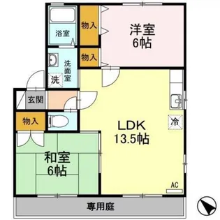 パティオ A棟【1階】の間取り