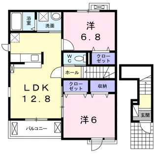 ブリリアント ワビンソン【2階】の間取り