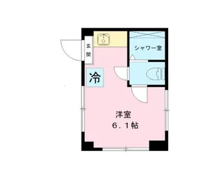 ヴィラ・コクシネル【1階】の間取り