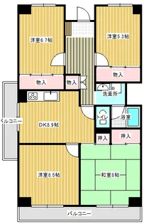 グリーンコーポ藤代I号棟【13階】の間取り