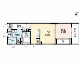 プレール・ドゥーク雪が谷大塚【2階】の間取り