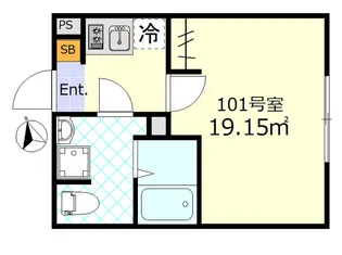 ワンネス西品川【1階】の間取り