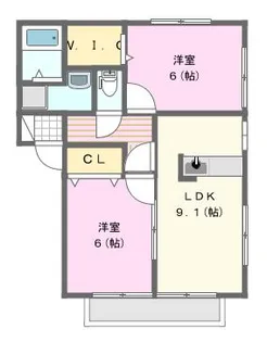 グランディアコートII A【2階】の間取り