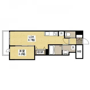 月光呉本町ツインタワーツヴァイ(弐番館)【8階】の間取り