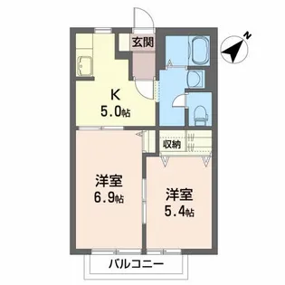 ドミールM【1階】の間取り